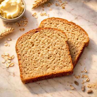 Wholemeal bread two slices