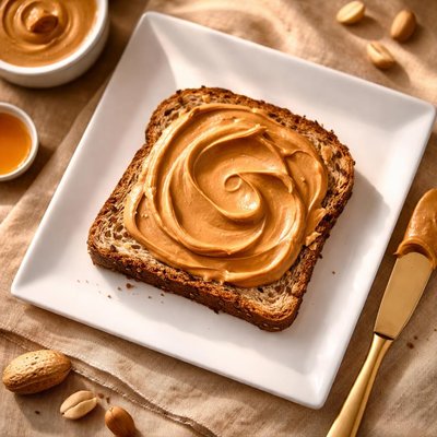 Wholemeal bread with peanut butter