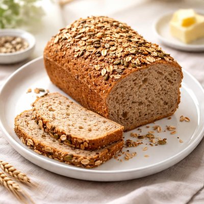 Wholemeal grain bread