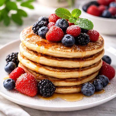 Wild berry pancakes
