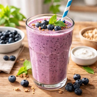Wild blueberry shake