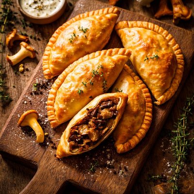 Wild mushroom empanada