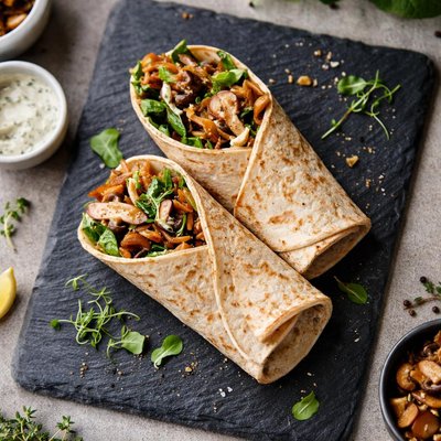 Wild mushroom wrap