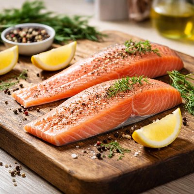 Wild pacific pink salmon