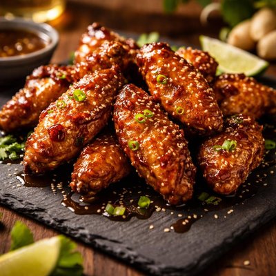 Wings in honey and ginger sauce