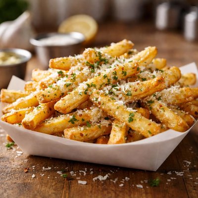 Wings over ithaca garlic parm fries
