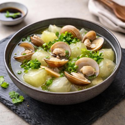 Winter gourd clam soup