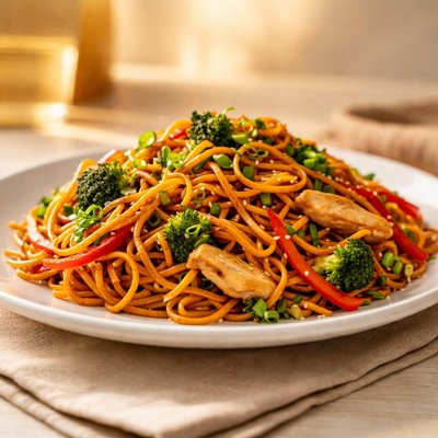 Wok-fried noodles