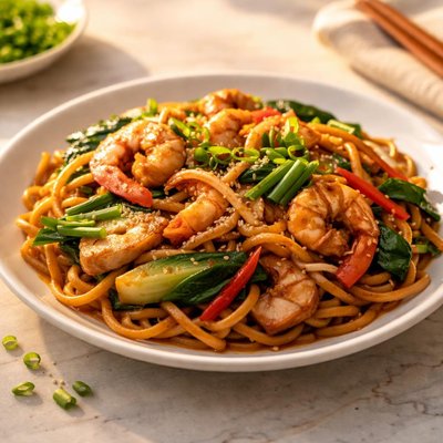 Wok fried hokkein noodles