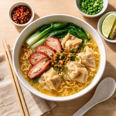 Won tong noodles soup