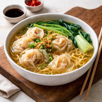 Wonton noddle soup