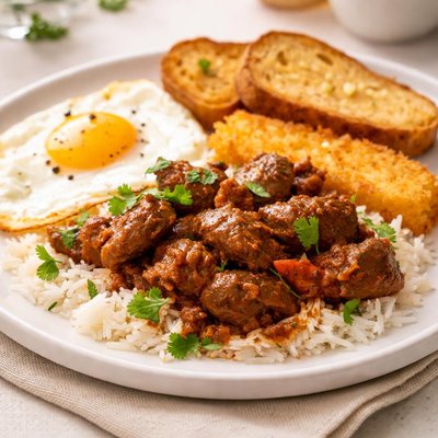 Woolworths chicken liver masala breakfast