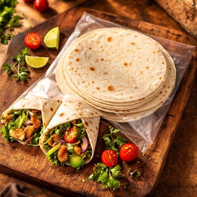 Woolworths food low fat and kj controlled white flour wraps