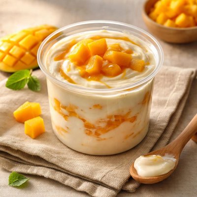 Woolworths full cream yogurt with tommy atkins mangoes