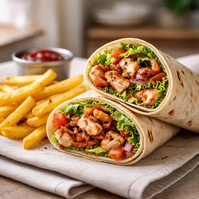 Wrap with fries