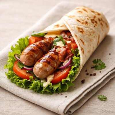 Wrap with sausage