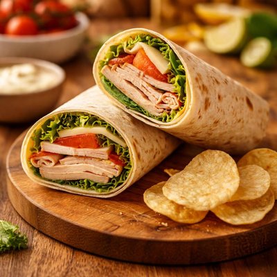 Wrap with turkey and cheese