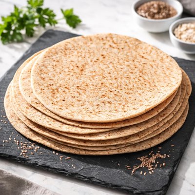 Xtreme high fiber tortilla shells