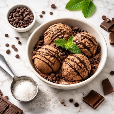 Xylitol chocolate ice cream