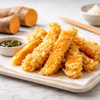 Yam tempura