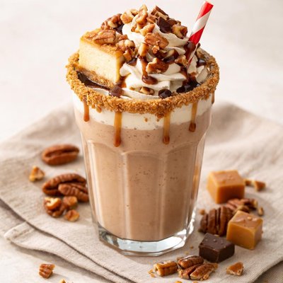 Ye old fashioned turtle cheesecake milkshake