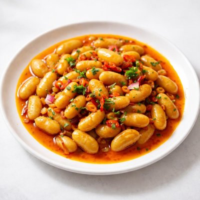 Yellow beans in palm oil