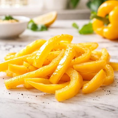 Yellow bell pepper strips