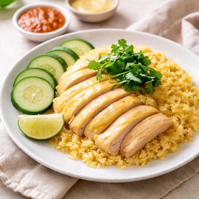 Yellow chicken rice