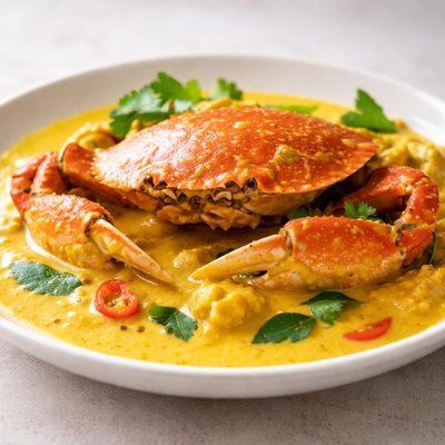 Yellow crab curry