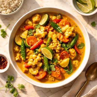 Yellow curry vegetables