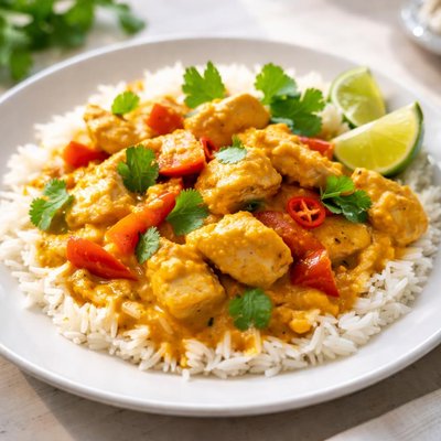 Yellow curry with chicken