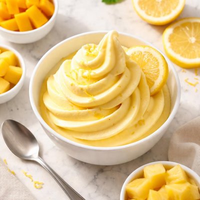 Yellow frozen yogurt