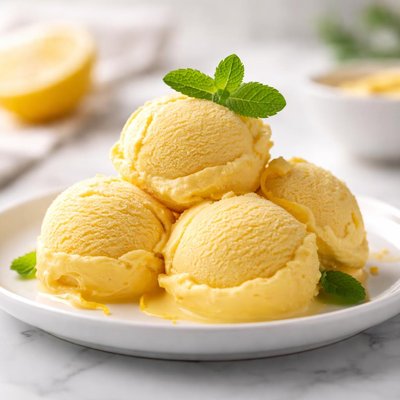 Yellow ice cream
