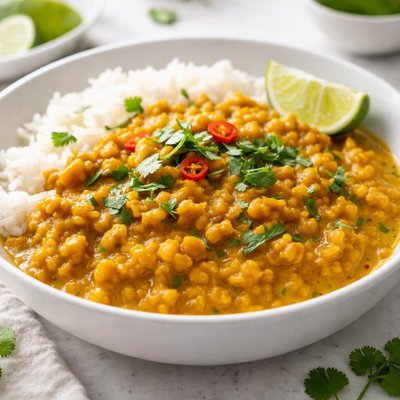 Yellow lentil curry