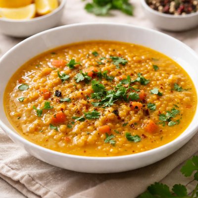 Yellow lentil soup
