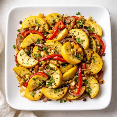 Yellow squash stir fry