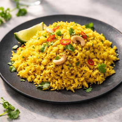 Yellow turmeric rice