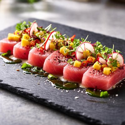 Yellowfin tuna crudo