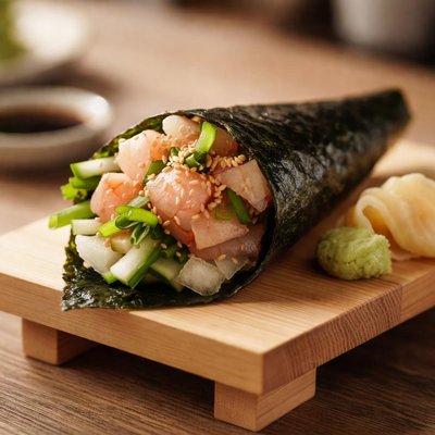 Yellowtail hand roll