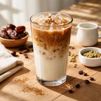 Yemeni iced latte low sugar