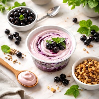 Yeo valley organic blackcurrant yoghurt