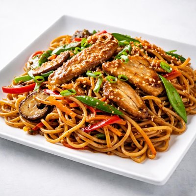 Yo sushi yakisoba chicken noodles