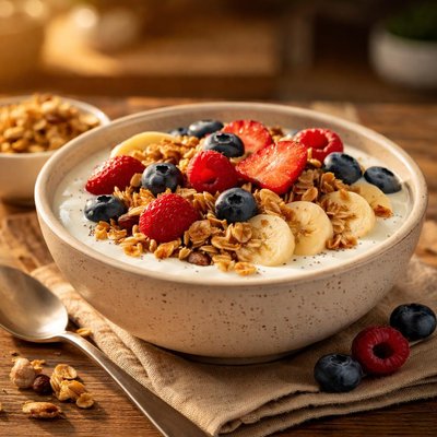 Yoghurt bowl with oatmeal