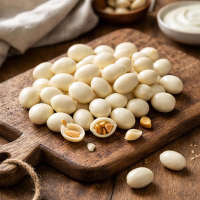 Yoghurt coated peanuts