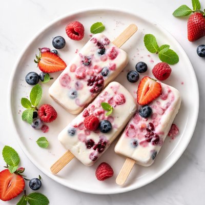 Yoghurt fruit ice cream
