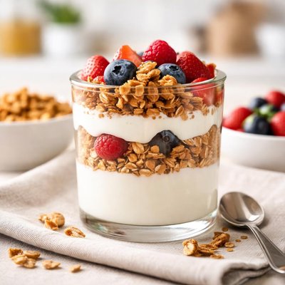 Yoghurt parfait with granola