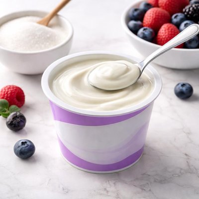 Yogur natural azucarado sin lactosa