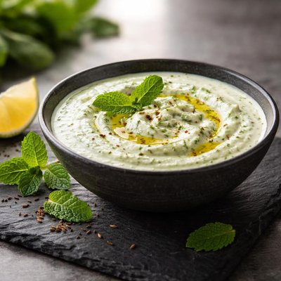 Yogurt and mint chutney