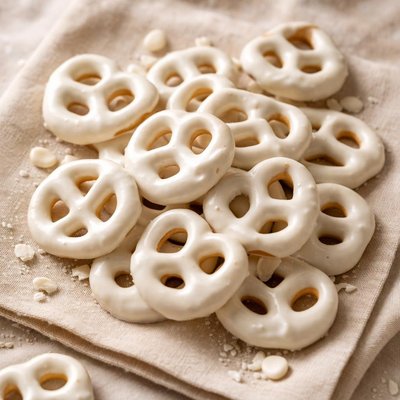 Yogurt dipped pretzels