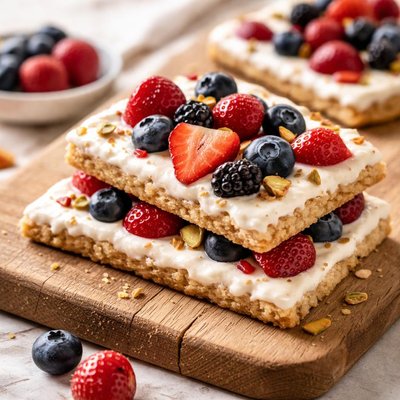 Yogurt fruit biscuit